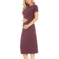 thumbnail image 4 of Penkiiy Robe d'Allaitement de Maternité à Manches Courtes pour Femmes pour l'Allaitement 2TG Bordeaux, 4 of 5