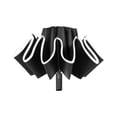 thumbnail image 2 of Travel Umbrella Compact Windproof Fully Automatic Reverse Folding 41 in Diameter with Reflective Stripe and 10 Fiberglass Ribs, 2 of 9