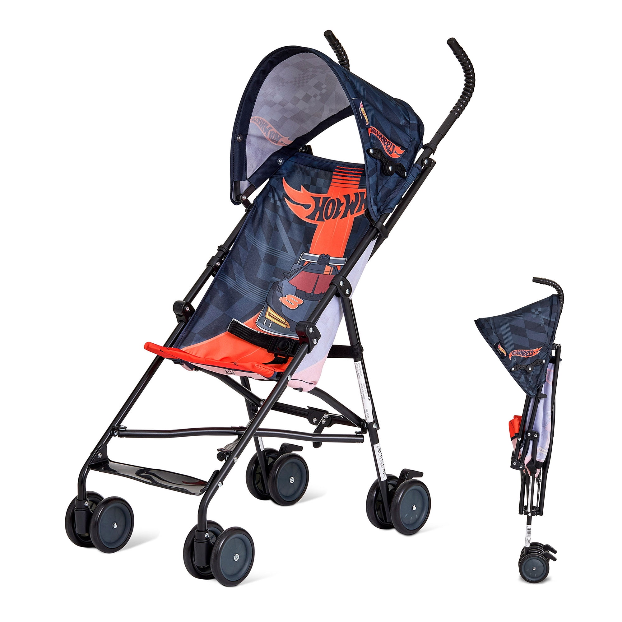 Dream On Me Hot Wheels Show Cars Lightweight Umbrella Stroller, Compact Fold, 6-36 Months, Teal