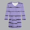 thumbnail image 3 of T-shirt Imprimé Polyvalent pour Femme, Haut Décontracté à Col Rond, Tissu Imitation Rack Doux, Manches 3/4 Coupe Décontractée, Conçu pour un Port Quotidien Confortable Ou l'Allaitement, 3 of 8