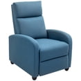 thumbnail image 1 of HOMCOM Fauteuil Inclinable à Poussée pour Cinéma Maison avec Siège Rembourré, Bleu, 1 of 10