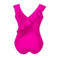 thumbnail image 5 of ylioge Womens One-Piece Swimsuits Tankini Ruffle Sleeveless V Neck Bathing Suits Ladies Trendy Solid Color Pleated Built in Bra Swimsuit, 5 of 5