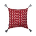 thumbnail image 1 of Pillow Perfect 624402 16 in. Modern Geometric Throw Pillow - Red & Silver, 1 of 4