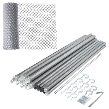 ALEKO Galvanized Steel Chain Link Fence 4 X 50 feet Complete Kit