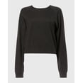 thumbnail image 1 of French Terry Crew Neck Sleep Top in Charcoal Heather, 1 of 2
