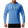thumbnail image 2 of Gym Shirts for Men Long Sleeve UPF 50+ Sun Shirts Compression Fit Fishing Shirt Raglan Quick Drying Workout Hoodies, 2 of 5