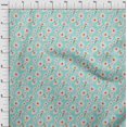 thumbnail image 4 of oneOone Polyester Spandex Turquoise Green Fabric Floral Craft Projects Decor Fabric Printed By The Yard 56 Inch Wide, 4 of 4