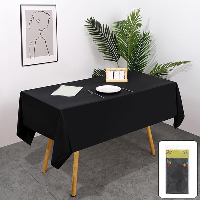 EGNMCR Disposable Tablecloths Solid Color Party No Wash Tablecloths Padded Table For Parties Picnics And Events 54x108 Inches Disposable tablecloths