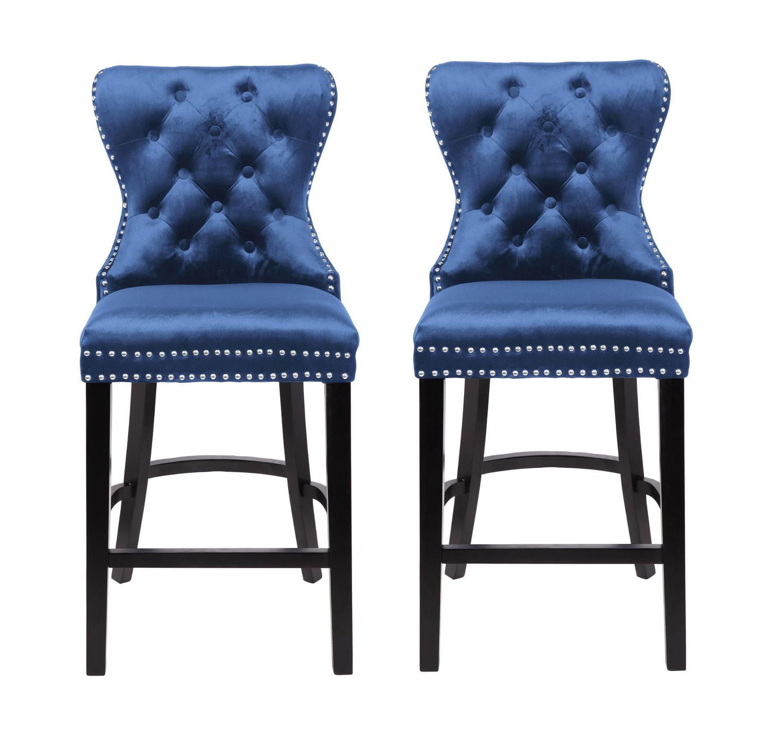 Plata Import Boyel Stool in Blue - Set 2