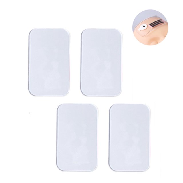 4 Pcs Silicone Transparent Faux Coussinets de Support de Cils pour les Outils d'Extension de Cils 11 x 5,5 Cm, Transparent