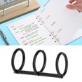 thumbnail image 2 of 8Pieces 3 Ring Metal Loose Leaf Binders Reusable Book Rings Snap Split Hinged for DIY Travel Diary, Photo Album, Binding Spines Combs [Black], 2 of 9