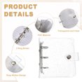 thumbnail image 3 of Uxcell Mini Binder Cover, 4.3 Inch Clear Binder Protector 3 Ring Refillable Notebook Binder with Snap Button for Photo Scrapbook Journal Ledger, Silver, 3 of 7