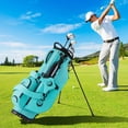 thumbnail image 2 of Gymax 8-Way Golf Stand Bag w/ 5 Pockets Lightweight Portable Golf Club Bag Handles, 2 of 10