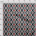 thumbnail image 3 of oneOone Soie Tabby Rouge Tissu Asiatique Ikat Matière de Robe Tissu Imprimé Tissu au Mètre 42 Pouces de Large, 3 of 4