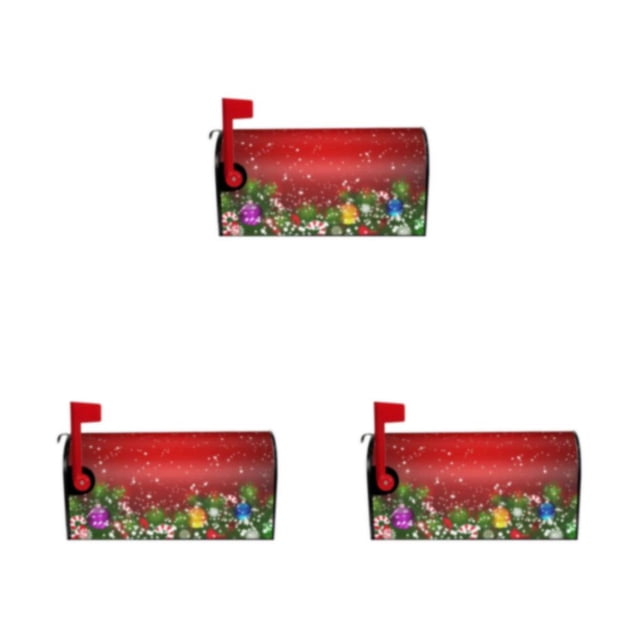 Ruiboury Weather-resistant And Robust Couch Cover Easy To Vivid Print Christmas Deer Pattern Mailbox Sleeve Cloth Standard Size YTYH2309060 3Set