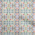 thumbnail image 1 of oneOone Rayon Teal Blue Fabric Block Craft Projects Decor Fabric Printed By The Yard 56 Inch Wide-M4, 1 of 5