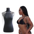 thumbnail image 1 of HOARBOEG Statement Exaggerated Metal Sequin Texture Tassel Shoulder Chain Body Chain Mother's Day Jewelry, 1 of 9