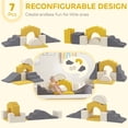 thumbnail image 4 of Qaba 7-Piece Baby Soft Play Set, Foam Climbing Blocks Set, Yellow, 4 of 10