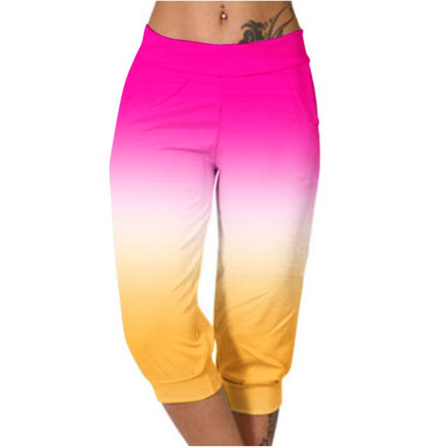 Yuyuzo Womens Capri Pants High Waisted Drawstring Sweatpants Running Gym Cropped Trousers with Pockets