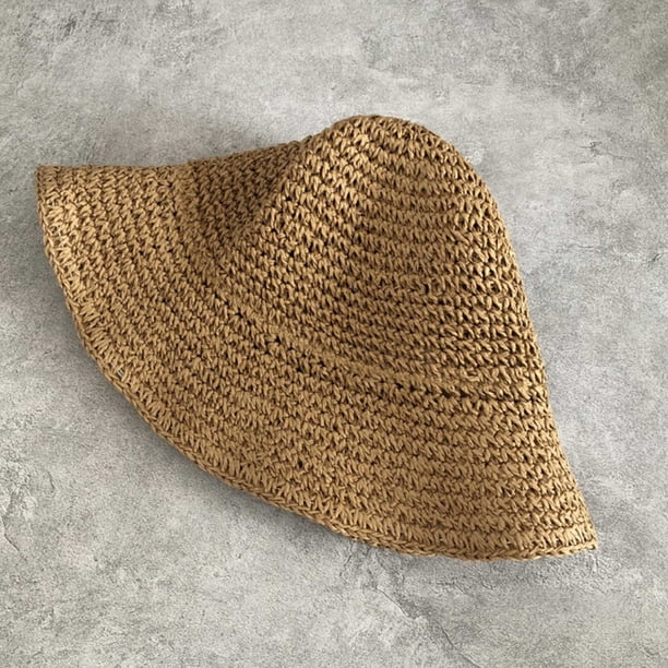 WIFKLSIIPG Floppy Straw Sun Hat Foldable Packable Wide Brim  display picture 2