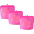 thumbnail image 1 of Sacs Réutilisables de Rangement pour Aliments, Silicone de Qualité Alimentaire, Cuisiner, Ranger, Congeler, Compatibles Micro-Ondes, Hermétiques, Ensemble de 3, 1 of 5