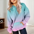 thumbnail image 4 of MIASHUI Girls Sweatshirt Tops Gradient Long Sleeve Oversized Hoodies Pullover,Mint Green,7-8 Years, 4 of 7