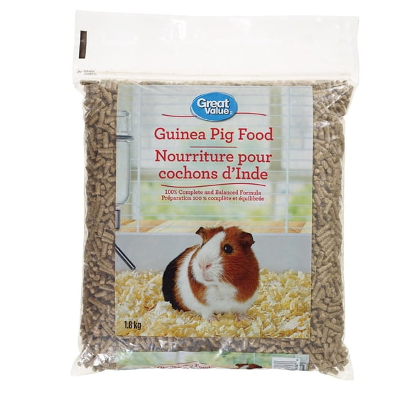 Great Value Nourriture pour Cochons d'Inde, 1.8kg