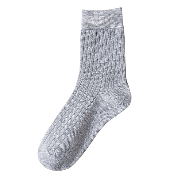 FhsagQ Socks Men's Socks Camisoles & Tanks Lace Solid Color Vertical Strip Socks Mid Tube Socks Classic Casual Comfort Cotton Socks Mens Socks with Stockings Socks for Men with Robe Grey One Size
