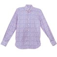 thumbnail image 1 of Vincenzo Di Ruggiero Men's Royal / Red Camiceria Irregular Dot Button Down Casual Button-Down Shirt - M, 1 of 2