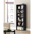 thumbnail image 2 of VASAGLE Bookshelf, 23.6 Inches Wide, 6-Tier Open Bookcase with Adjustable Storage Shelves, Floor Standing Unit, Ebony Black, 2 of 7