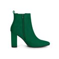 thumbnail image 3 of Unique Bargains Women's Block Heel Pointed Toe Zipper Ankle Boots, 3 of 7