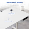 thumbnail image 4 of MotionGrey - Ergo2 TG Bureau Debout Électrique en L Droit Réglable avec Paramètres de Mémoire - Dessus Blanc 63"x24 Pouces Cadre Blanc Bureau Ergonomique pour la Maison et le Bureau, 4 of 11