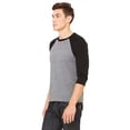 thumbnail image 3 of Bella + Canvas Unisex 3/4-Sleeve Baseball T-Shirt, 3 of 3