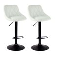 thumbnail image 1 of Bronte Living Leatherette Bar Stool with Adjustable Height, 360 Swivel Design, Floor Protection and Pedestal Base with Footrest - Series Janice - Set of 2, 1 of 9