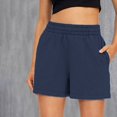 thumbnail image 2 of Women‘s Shorts Casual Summer Drawstring Comfy Elastic High Waist Running Shorts With Pockets, 2 of 4