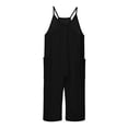 thumbnail image 3 of Kids Girls Jumpsuits Overalls Spaghetti Strap Rompers With Pockets Wide Leg Harem Pants Girls Overalls 10-12, 3 of 9