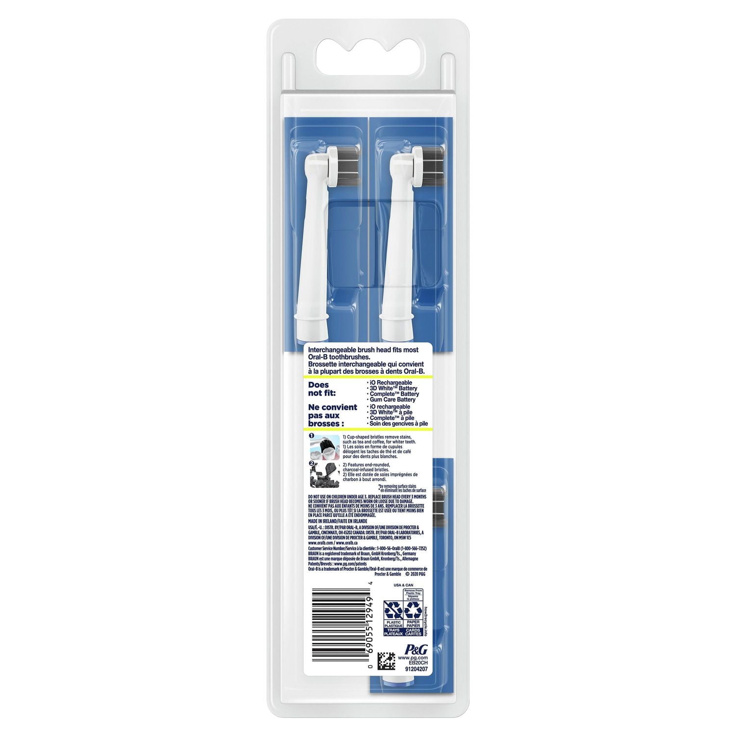 Oral-B Charcoal Electric Toothbrush Replacement Brush Heads Refill