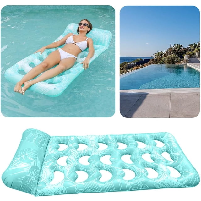 YSTIANN Inflatable Headrest Lounger for Adults - Floating Air Mattress, Pool & Beach Party Essential AZ78-5389