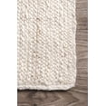 thumbnail image 3 of Handmade Braided White Jute Round Rugs Size 4 x 4 Feet Round ( 120 x 120 cm ), 3 of 4