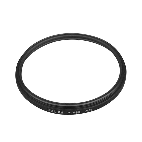 Professional UV Filter for Camera Lenses with Black Frame Protective Film 58MM Includes Storage Box