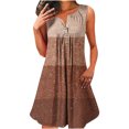 thumbnail image 1 of BEFOKA Robe pour Femme Grande Taille, Liquidation de Robes d'Été pour Femmes, Robe Sans Manches à Encolure Ronde pour Femme, Imprimée Fragmentée de Couleurs, à Boutons, à Enfiler, 1 of 5