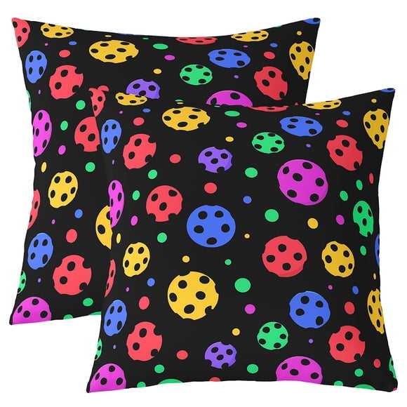 Erosebridal Housses de Coussin Pickleball Colorées Lot de 2, Garçons Filles Housses de Coussin Sport pour Lit, 22x22