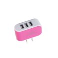 thumbnail image 1 of Universal Candy Color 3 USB port wall Multi-Port Wall Charger US Plug Wall Adapter Cube Block AC 110-220V 5V, 1 of 4