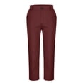 thumbnail image 4 of WRKEKC Business Casual Pants for Men Lightweight Solid Color Casual Daily Pocket Tapered Mid-Rise Button Pants for Office Outings Stylish Versatile Wear, 4 of 6
