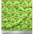 thumbnail image 1 of Soimoi Poly Georgette Fabric Leaves & Floral Print Fabric by the Yard 52 Inch Wide, 1 of 3