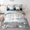 thumbnail image 1 of YST Sun and Moon Bedding Set, Rustic Farmhouse Comforter Set, 7-Piece, Celestial, Teal, Stripe Decor, Full, 1 of 4