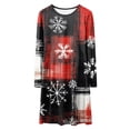 thumbnail image 5 of Splozh Robe à Manches Longues pour Fille Robe de Noël pour Fille Imprimé Bal Fête Fête de Noël Robes pour Fille Rose, 5-6 Ans, 5 of 5