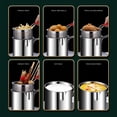thumbnail image 4 of Stainless Steel Pot Multi Functional Mini 304 Stainless Steel Hot Oil Pot, Mini Fuel Saving Tool with Filter, Three In One Deep Frying Set (Deep Pot+Matching Slide Cover), 4 of 9