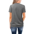 thumbnail image 4 of AherBiu Hauts à Manches Courtes pour Femmes, Blouse Ample Froncée, Tunique Décontractée d'Été à Porter avec des Leggings, 4 of 7