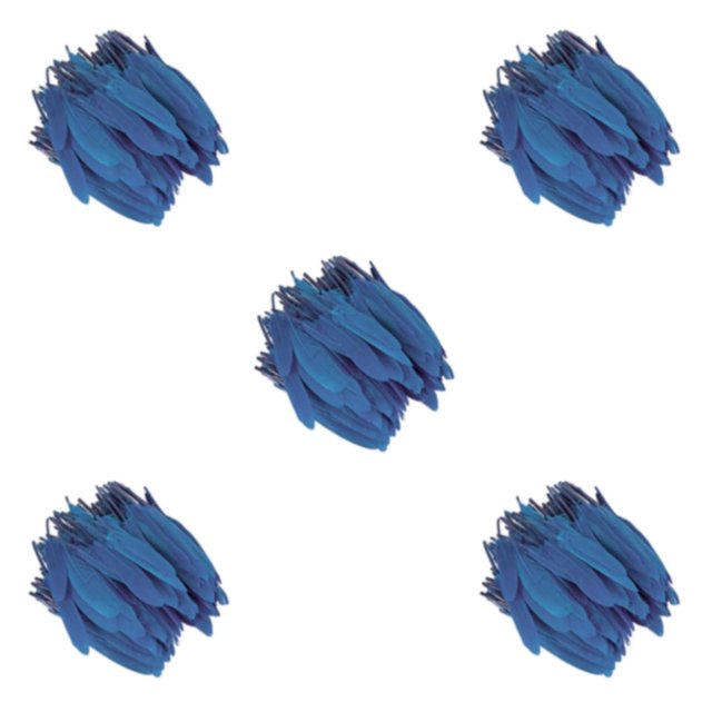 Maytalsory 100x DIY Boho Style Wild And Colorfast Feathers For Crafts Tear-resistant Klein blue 5Set